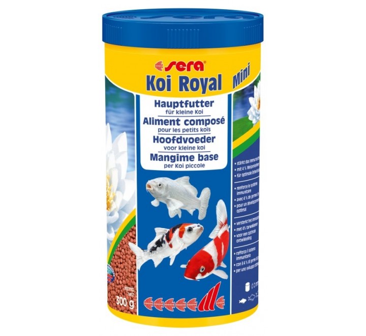 Sera Koi Royal Mini da 1000 ml Mangime per sviluppo ottimale carpe fino a 12 cm