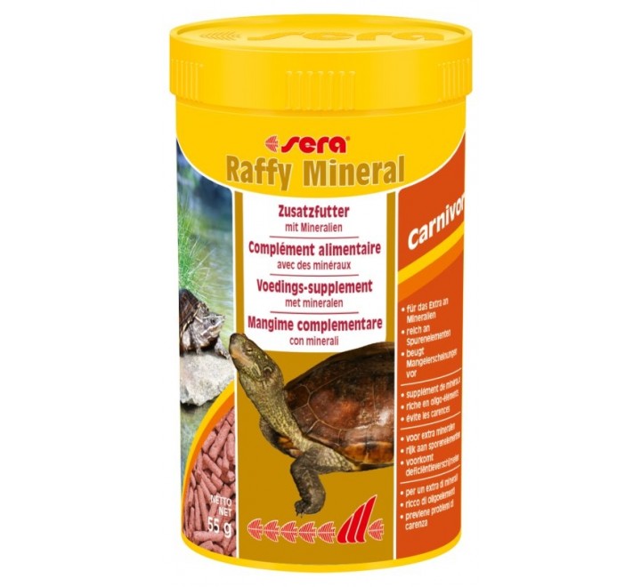 Sera Raffy Mineral - Mangime per tartarughe Acquatiche 250g 1000 ml