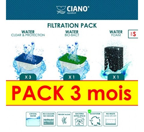 CIANO WATER CLEAR S BIO BACT S FOAM S FILTRATION PACK KIT CONVENIENZA