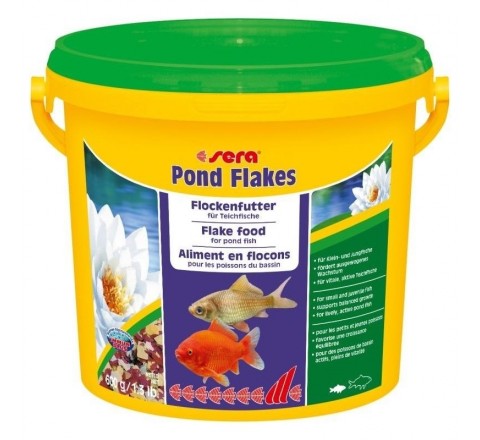 Sera Pond Flakes 3,8 Litri 600g Mangime in fiocchi per pesci laghetto
